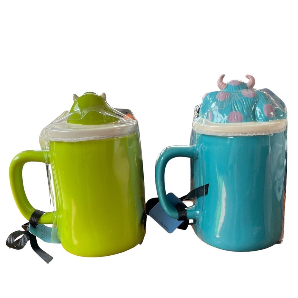 Rae Dunn Pixar Monsters Inc. Mike Wazowski & Sulley Mug Set Artisan Collection - Picture 6 of 7